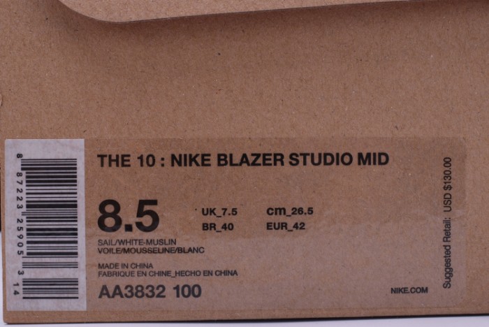 OW x Nike Blazer MID THE TEN 10 Virgil Abloh AA3832-100